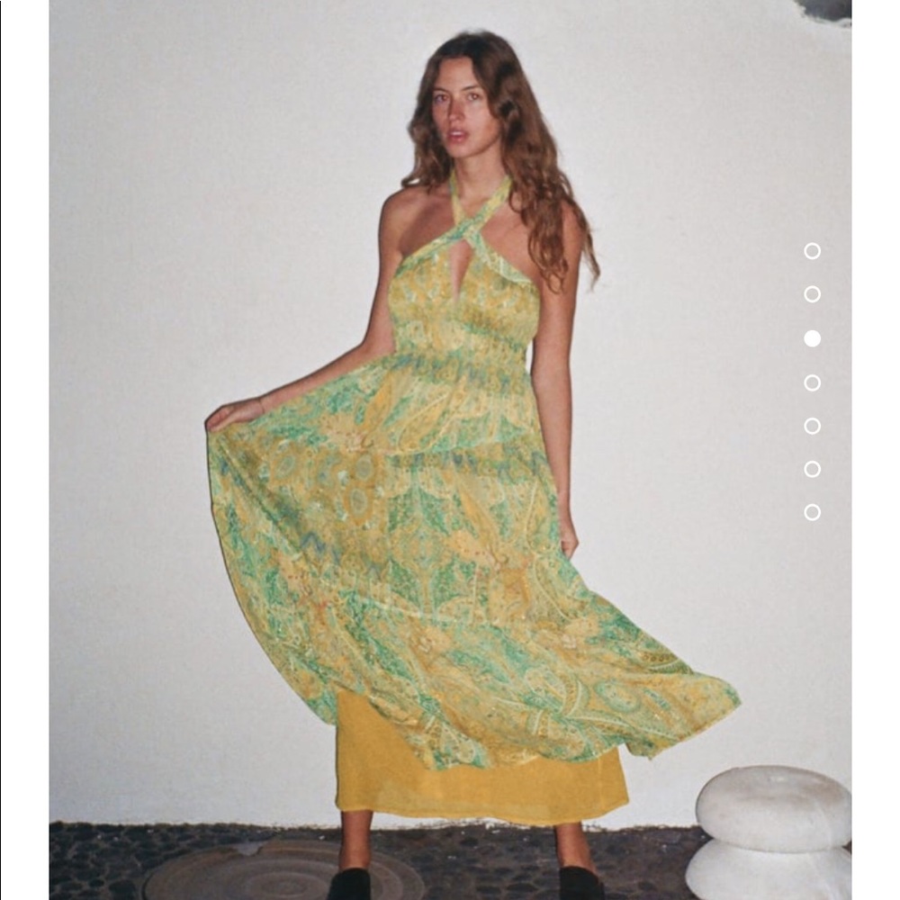 Long maxi halter summer dress Zara collection